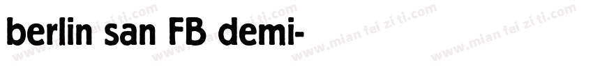 berlin san FB demi字体转换